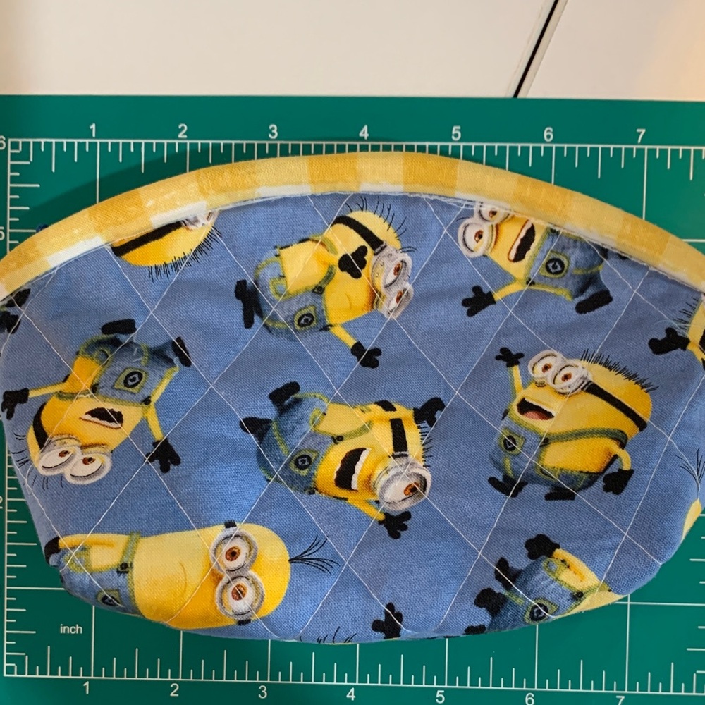 Kids Minion Print Blue and Yellow Pouch